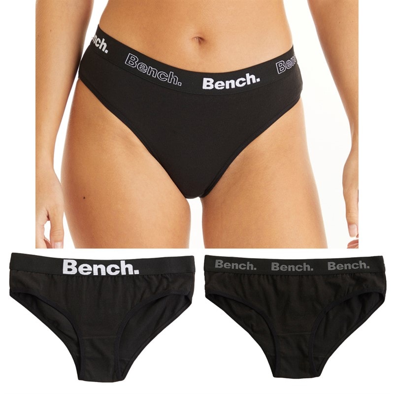 Bench Womens Carlie Three Pack Briefs Black