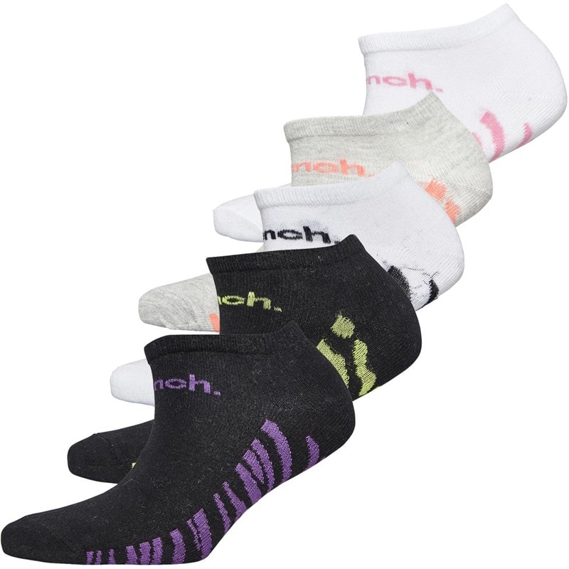 Bench Girls Five Pack Antonia Trainers Socks Asstd