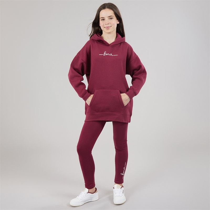 Bench Girls Hoodie And Leggings Set Berry