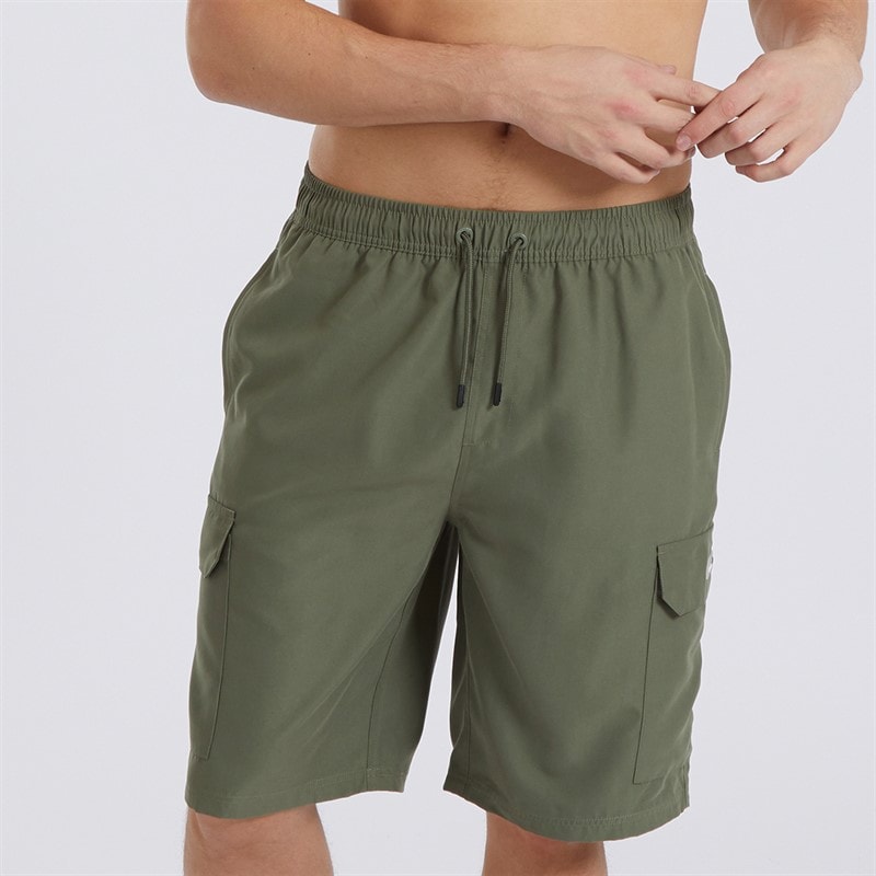 Bench Mens Shallis Cargo Swim Shorts Khaki