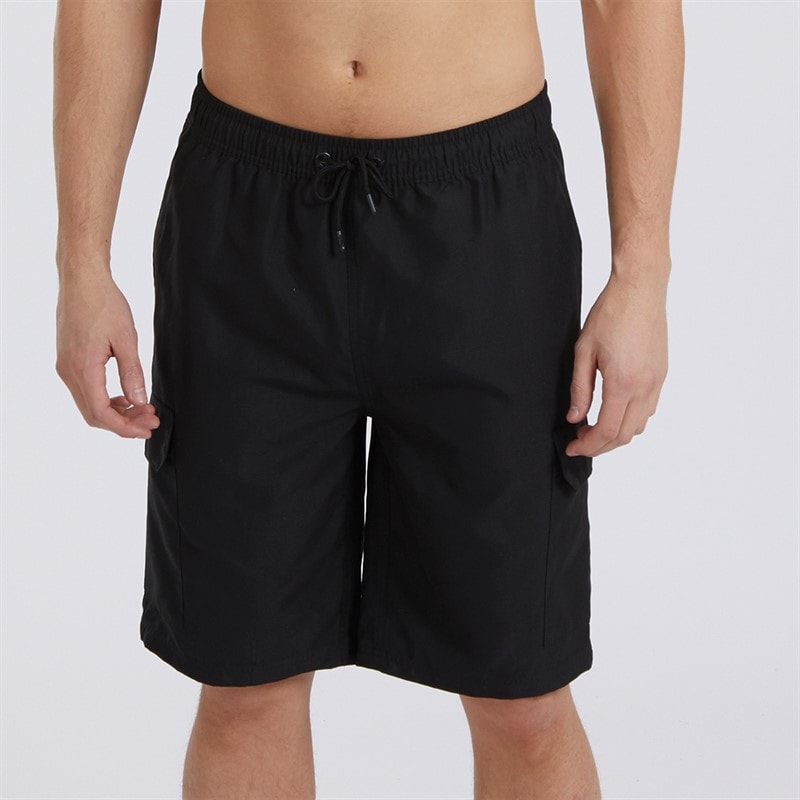 Bench Mens Shallis Cargo Swim Shorts Black