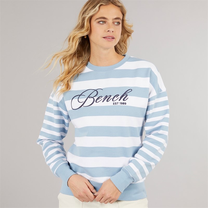 Bench Womens Hannelli Sweatshirt Sky/White