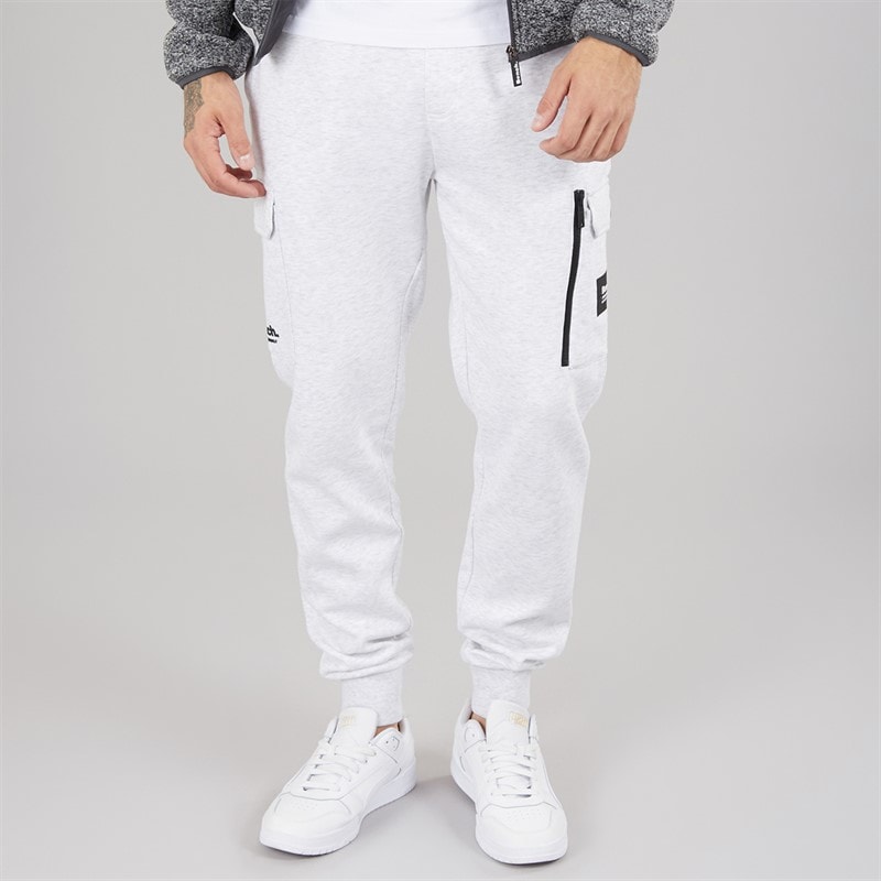Bench Mens Webello Utility Joggers Light Grey Marl