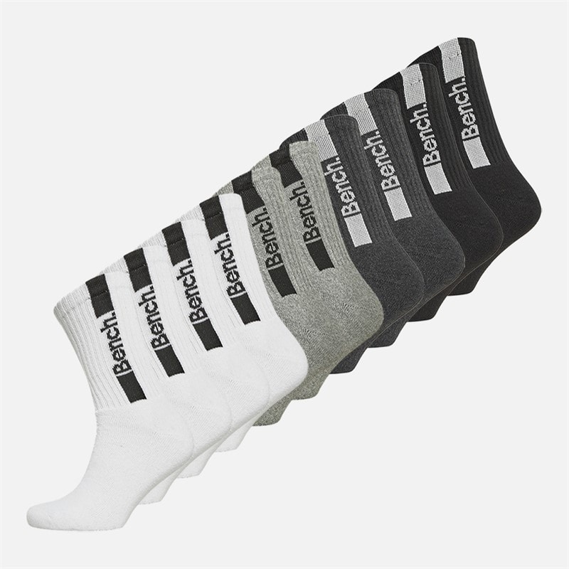 Bench Mens Braemanten Ten Pack Cushioned Crew Socks Assorted