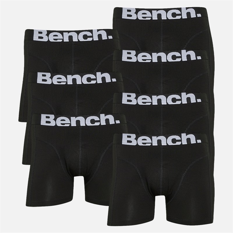 Bench Mens Septello Seven Pack Bamboo Boxer Shorts Black