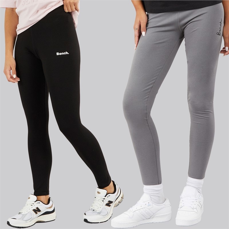 Bench Womens Two Pack Leggings Black/Charcoal