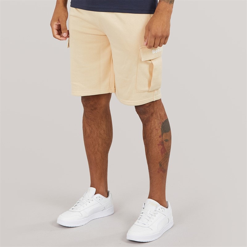Bench Mens Tollson Cargo Shorts Ecru