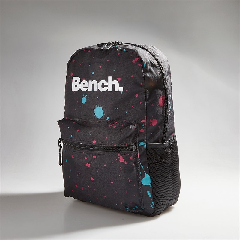 Bench Kids Backpack Black/Turquoise/Magenta Splatter