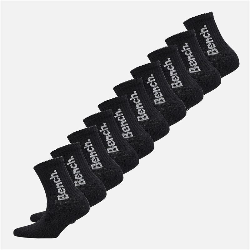 Bench Boys Apolloten Ten Pack Crew Socks Black
