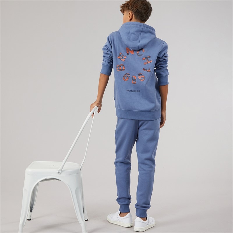 Bench Boys Ipolter Hoodie And Joggers Tracksuit Mid Blue