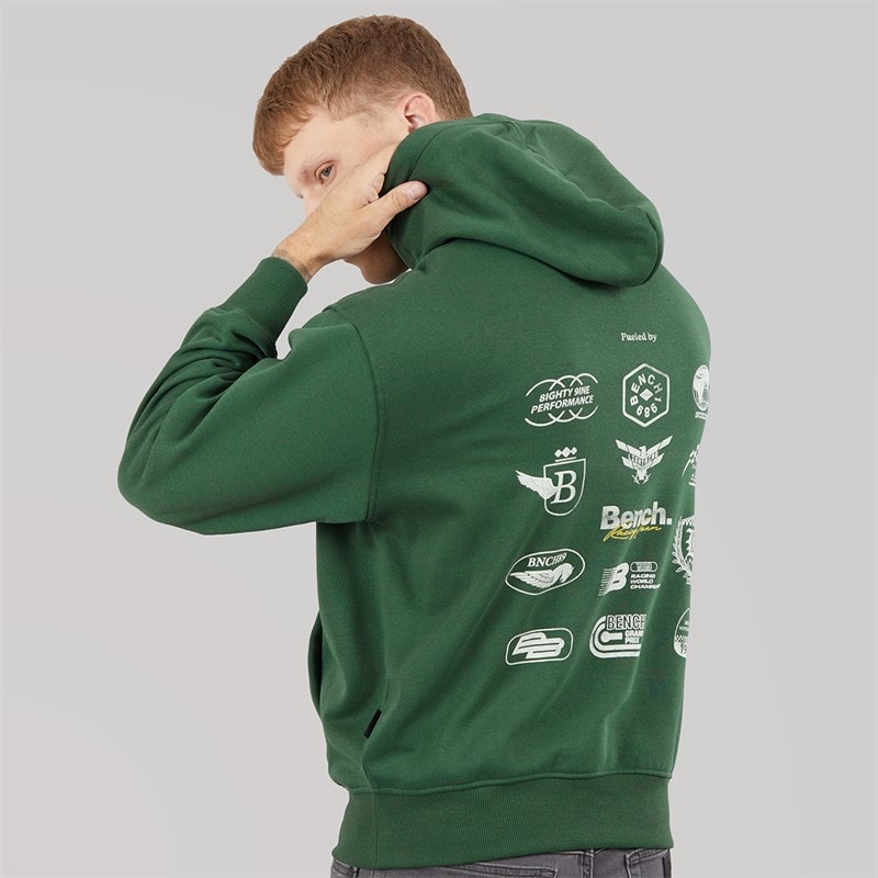 Bench Mens Buxian Oversized Hoodie Primal Green