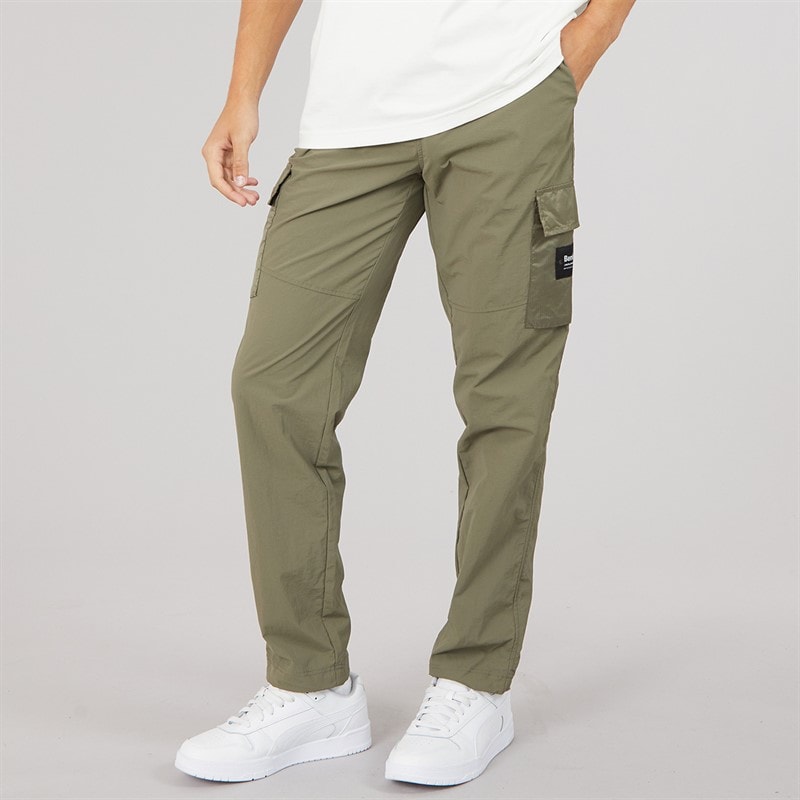 Bench Mens Azarin Utility Cargo Pants Khaki Green