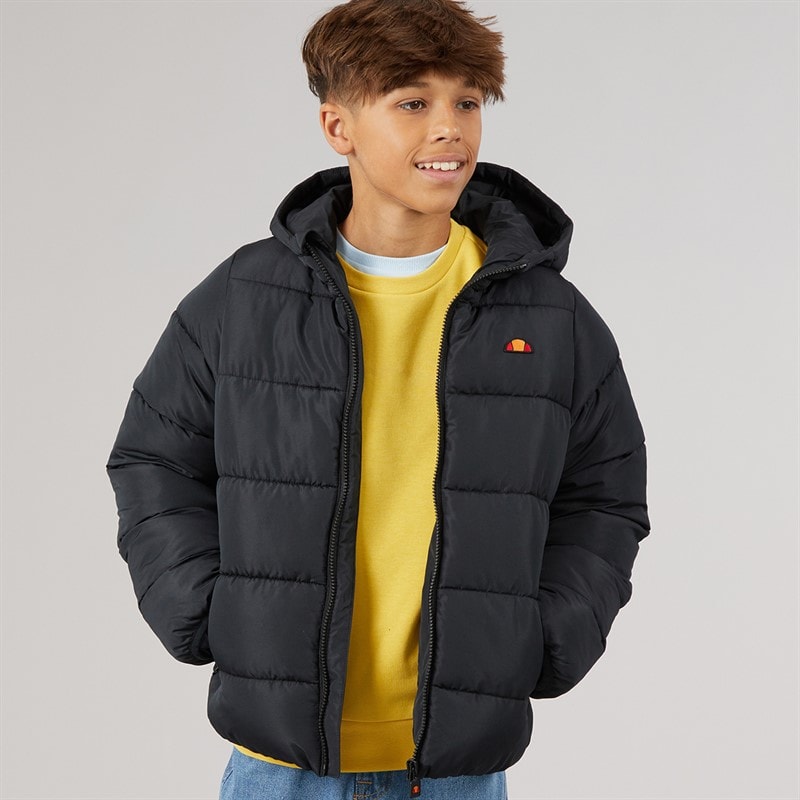 Ellesse Junior Boys Gallio Hooded Padded Jacket Black