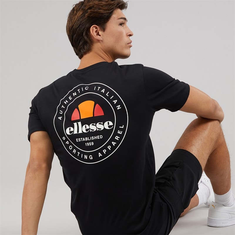 Ellesse Mens Licola Back Graphic T-Shirt Black