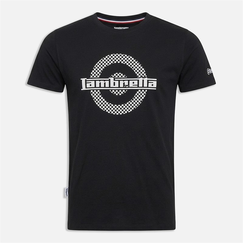 Lambretta Mens Two Tone Target T-Shirt Black