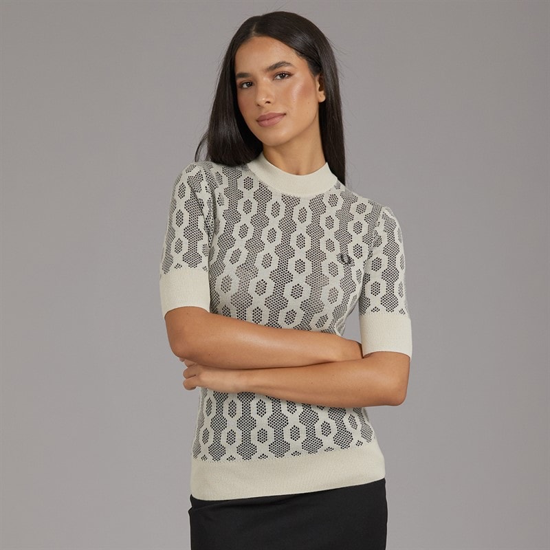 Fred Perry Womens Jumper Oatmeal