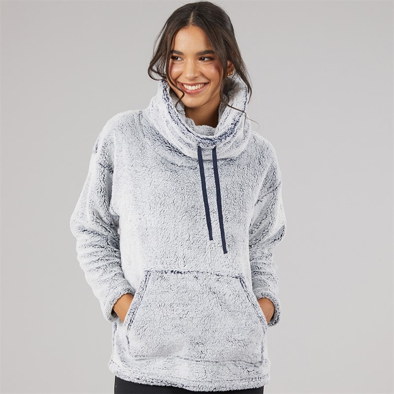 Board Angels Womens Frosted Wellsoft Snuggle Top Navy/Grey