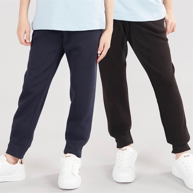 Board Angels Girls Two Pack Joggers Black/Navy
