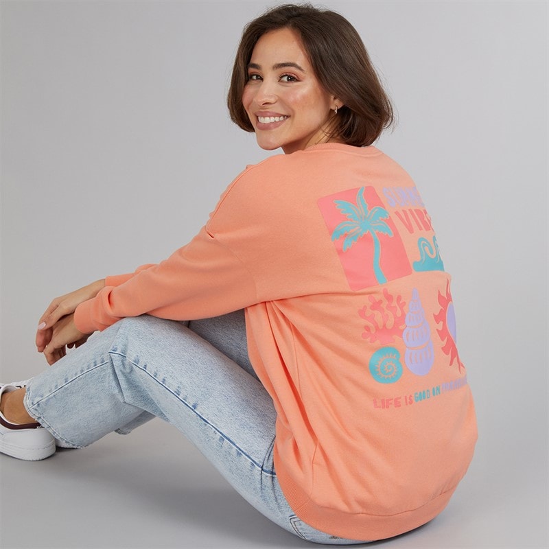 Board Angels Womens Sweatshirt Peach