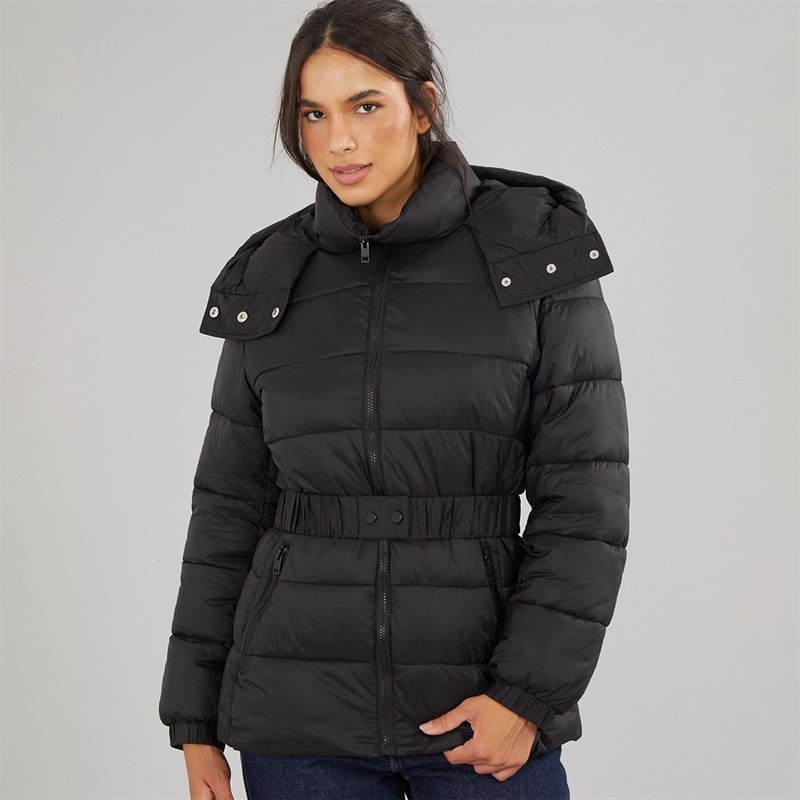 Board Angels Womens Belted Jacket Black