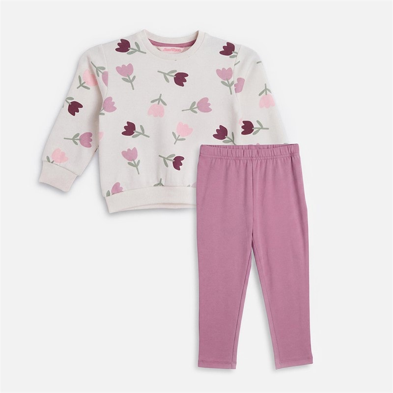 Board Angels Infant Girls Sweatshirt And Leggings Set Pink/Burg