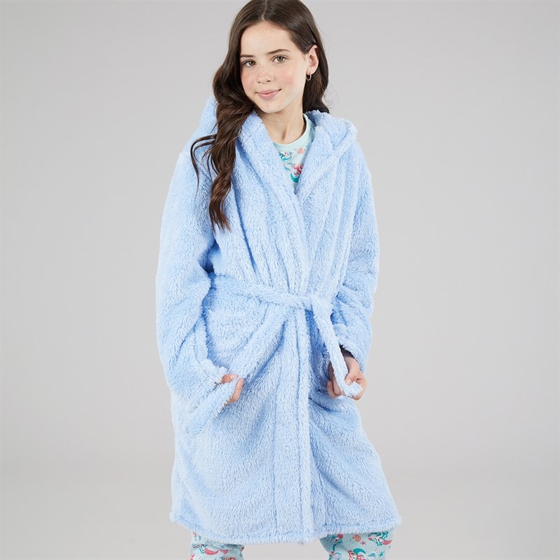 Board Angels Girls Dressing Gown Windsurfer Blue