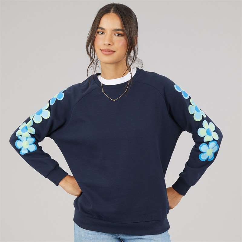 Board Angels Womens Crew Neck Sweatshirt Navy