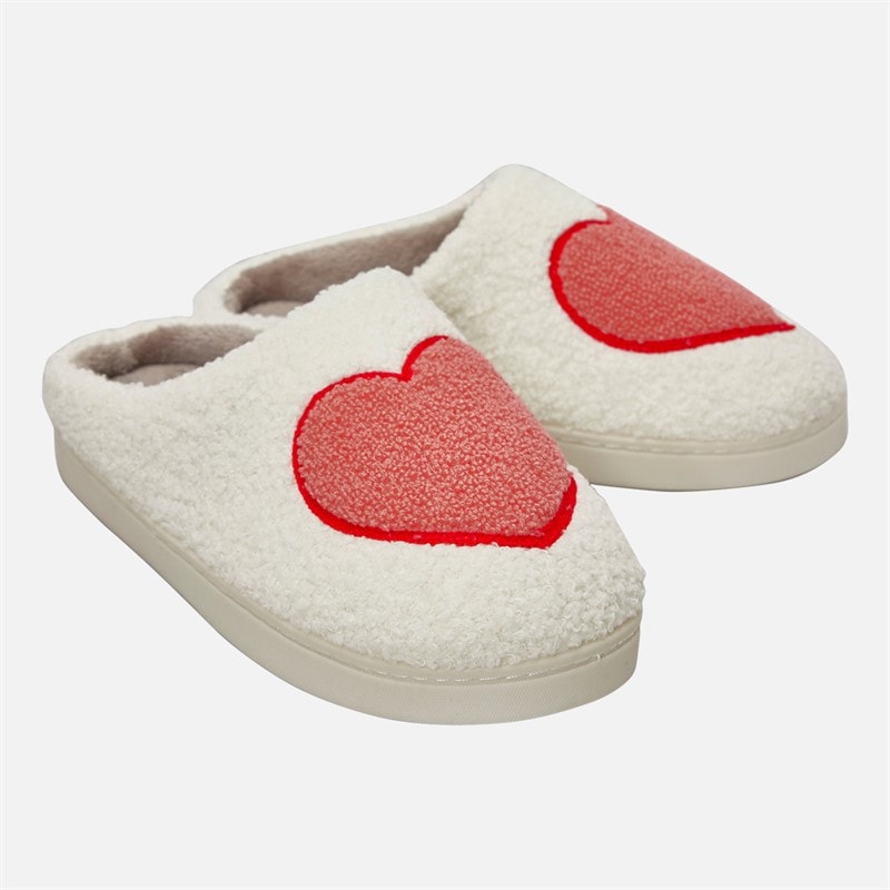 Board Angels Womens Amour Mule Slippers Cream/Red