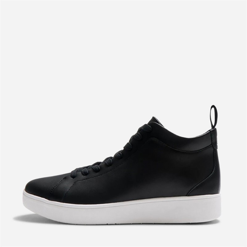 FitFlop Womens Rally Leather High Top Trainers Black