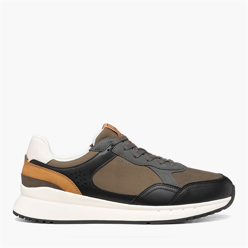 GEOX Mens Branthon Trainers Military/Black