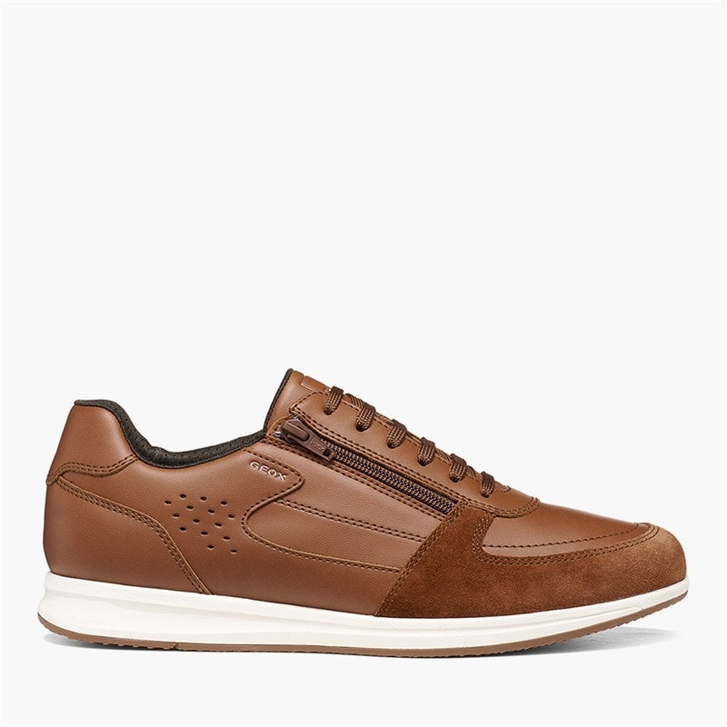 GEOX Mens Avery Trainers Cognac