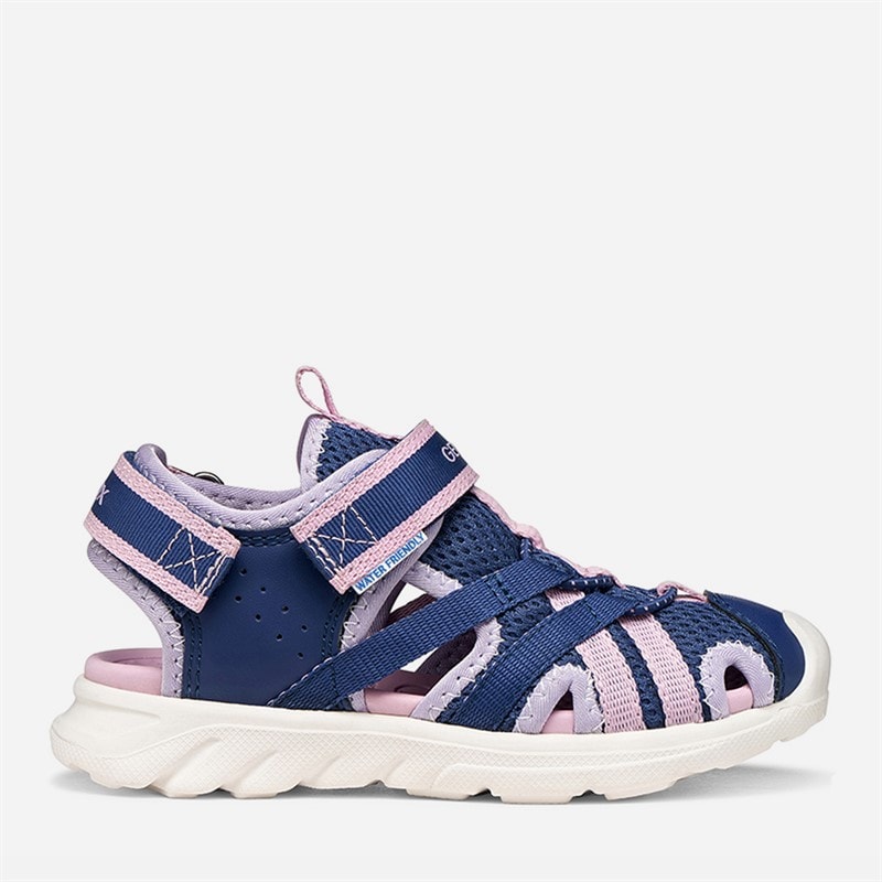 GEOX Girls Airadyum Sandals Navy/Lilac