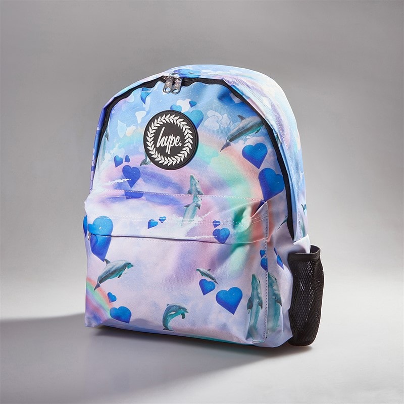 Hype Girls Holo Rainbow Dolphins Iconic Colour Backpack Multi
