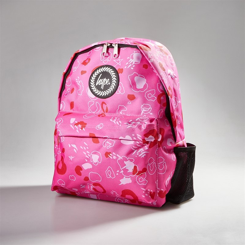 Hype Girls Leopard Backpack Pink