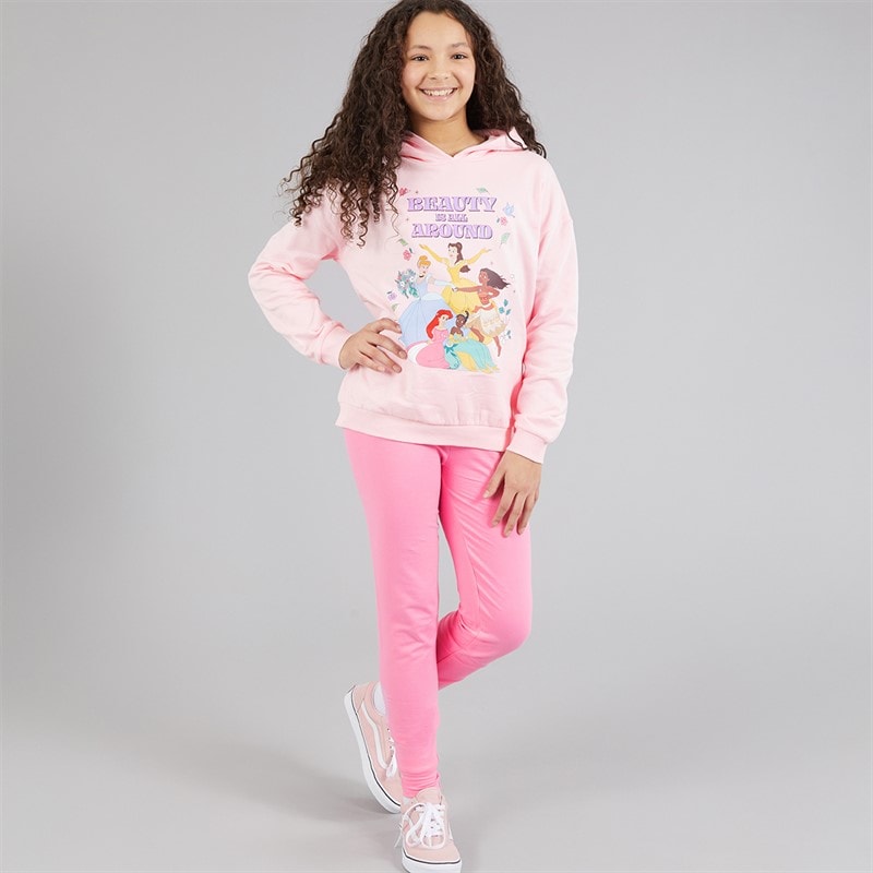 Disney Girls Hoodie And Leggings Set Pink