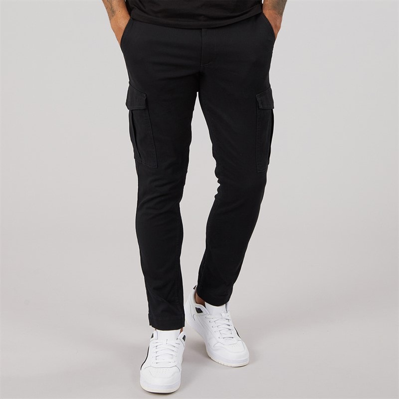 JACK & JONES Mens Marco Dean Cargo Pants Black