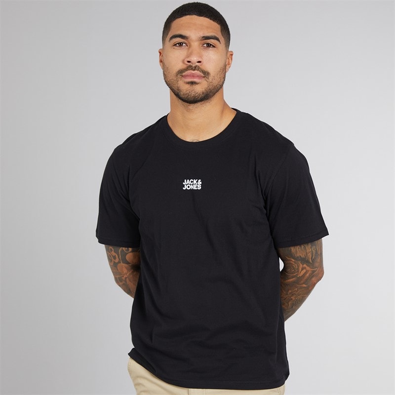 JACK & JONES Mens Classic T-Shirt Black