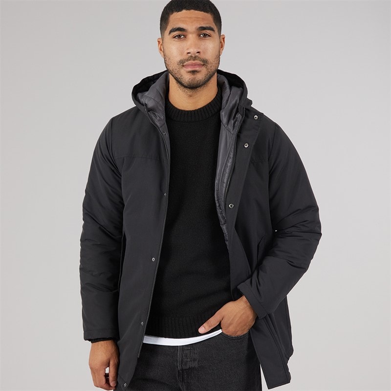 JACK & JONES Mens Kyle Parka Black