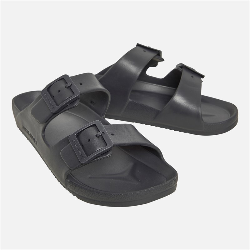 JACK & JONES Mens Pisa Moulded Sandals Anthracite