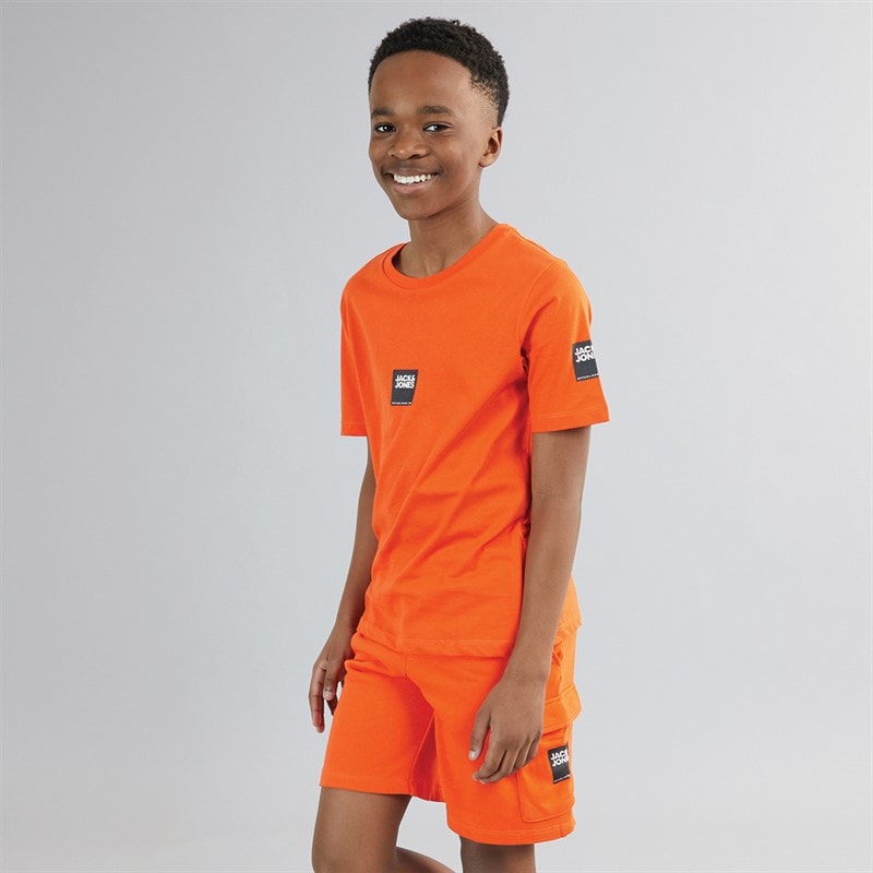 JACK & JONES Boys Drive T-Shirt And Shorts Set Flame