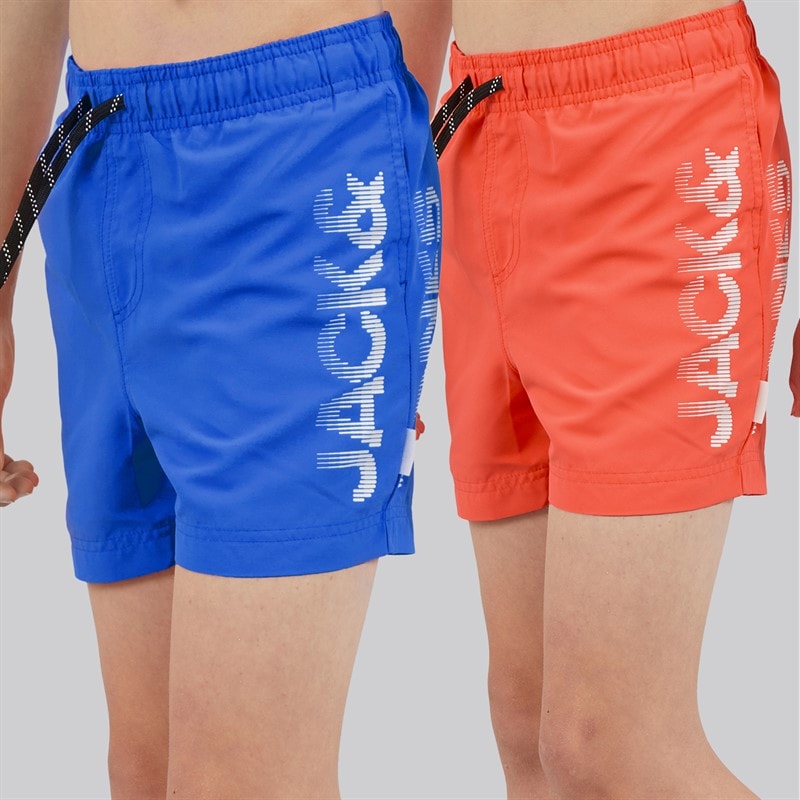 JACK & JONES Boys Aruba Two Pack Swim Shorts Hot Coral