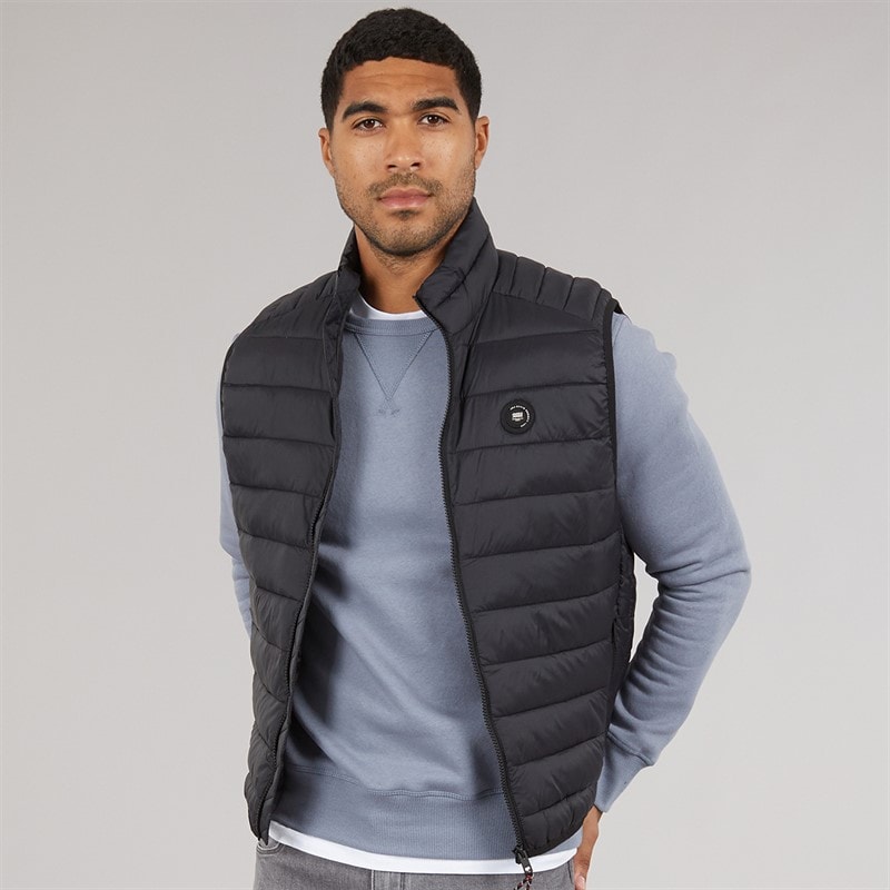 JACK & JONES Mens Bradley Gilet Black