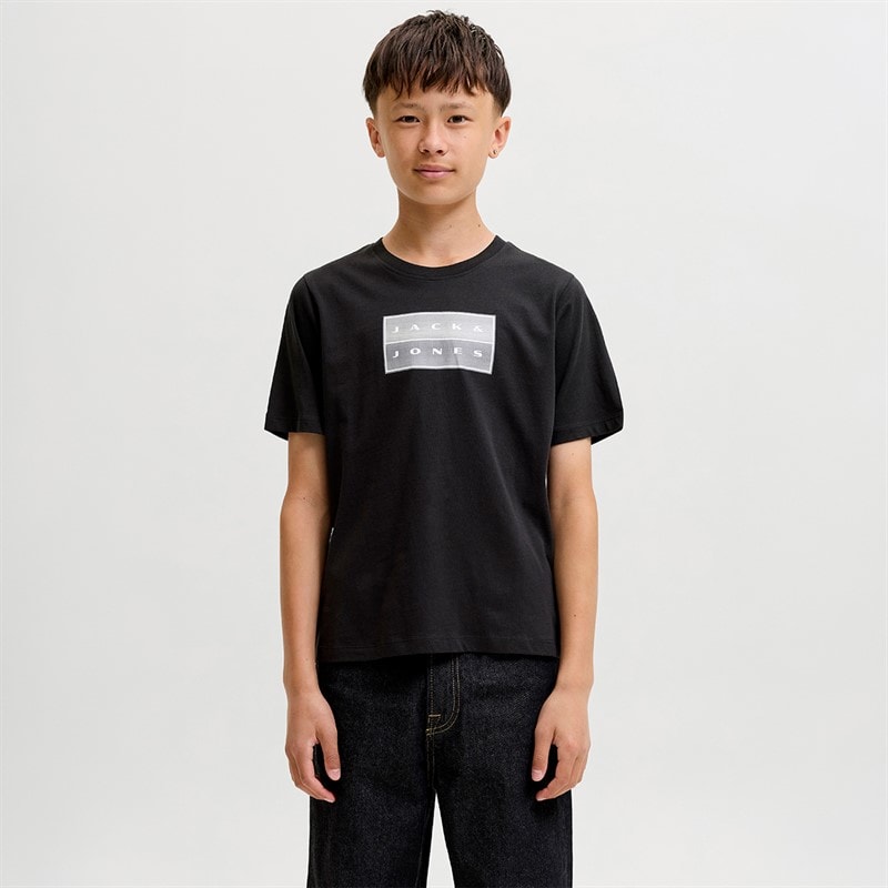 JACK & JONES Boys Corp Logo T-Shirt Black