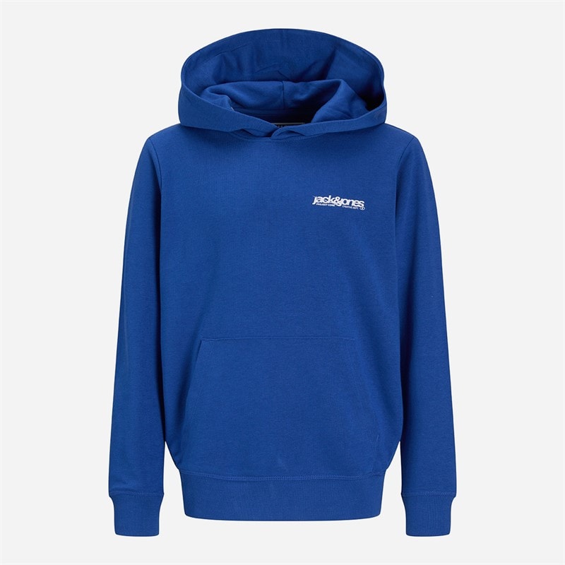 JACK & JONES Boys Union Print Hoodie Beaucoup Blue
