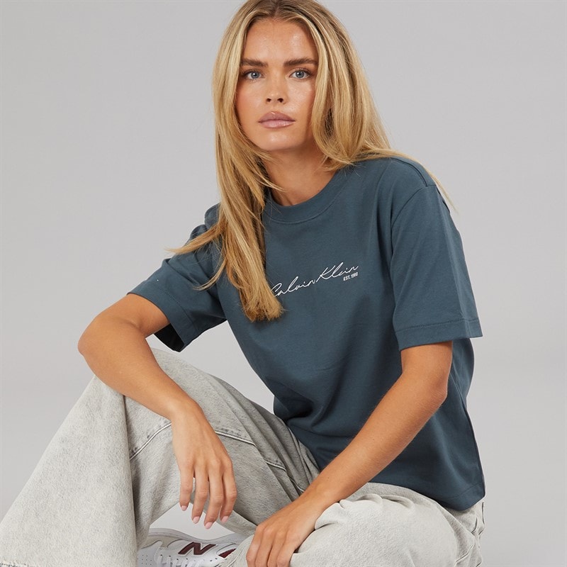 Calvin Klein Jeans Womens Boxy T-Shirt Biloxi Blues