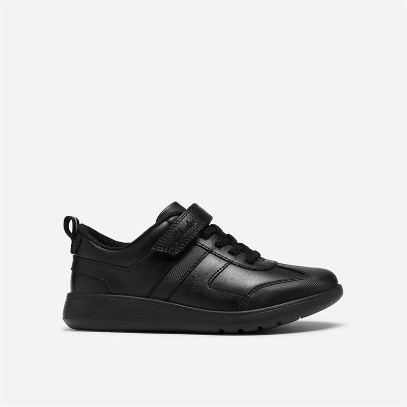 Clarks Junior Boys Scape Match Trainers Black