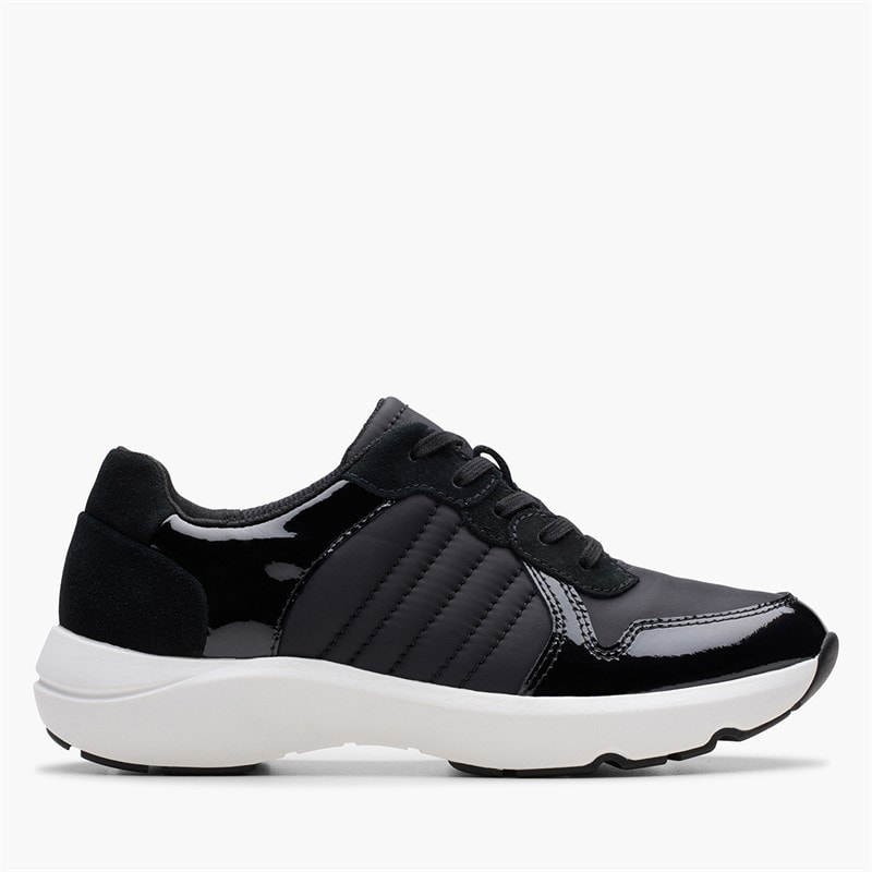 Clarks Womens Tivoli D-Fit Sport Trainers Black