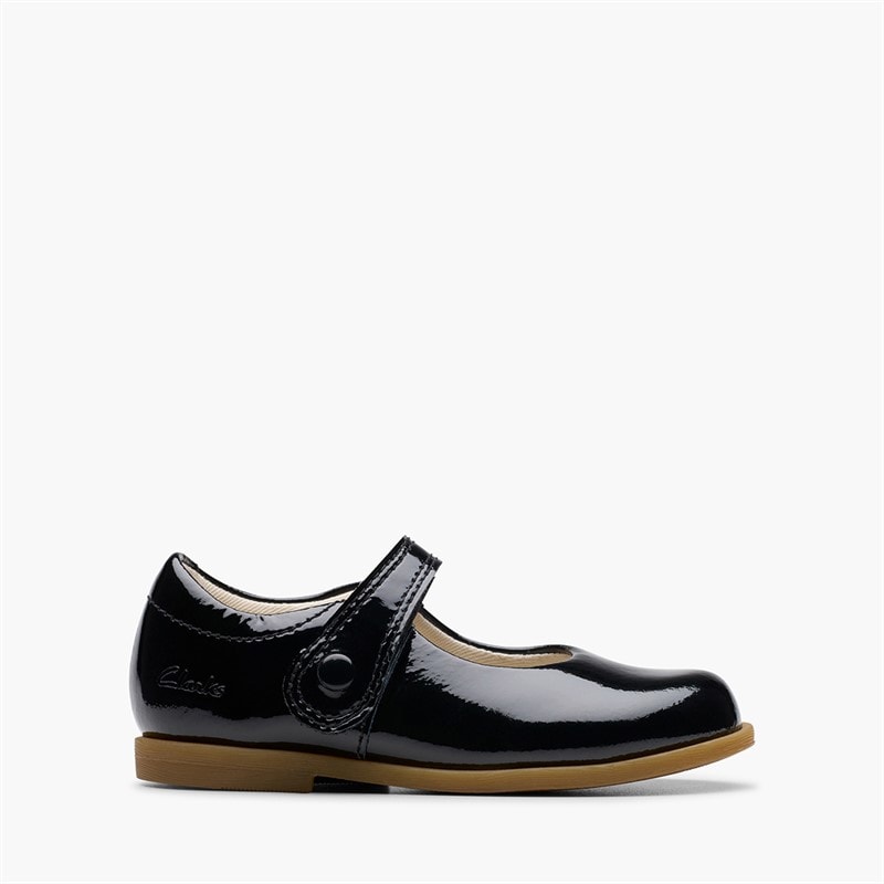 Clarks Infant Girls Drew F-Fit Mary Jane Shoes Black