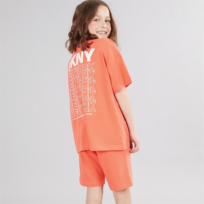 DKNY Girls T-Shirt And Shorts Set Pink