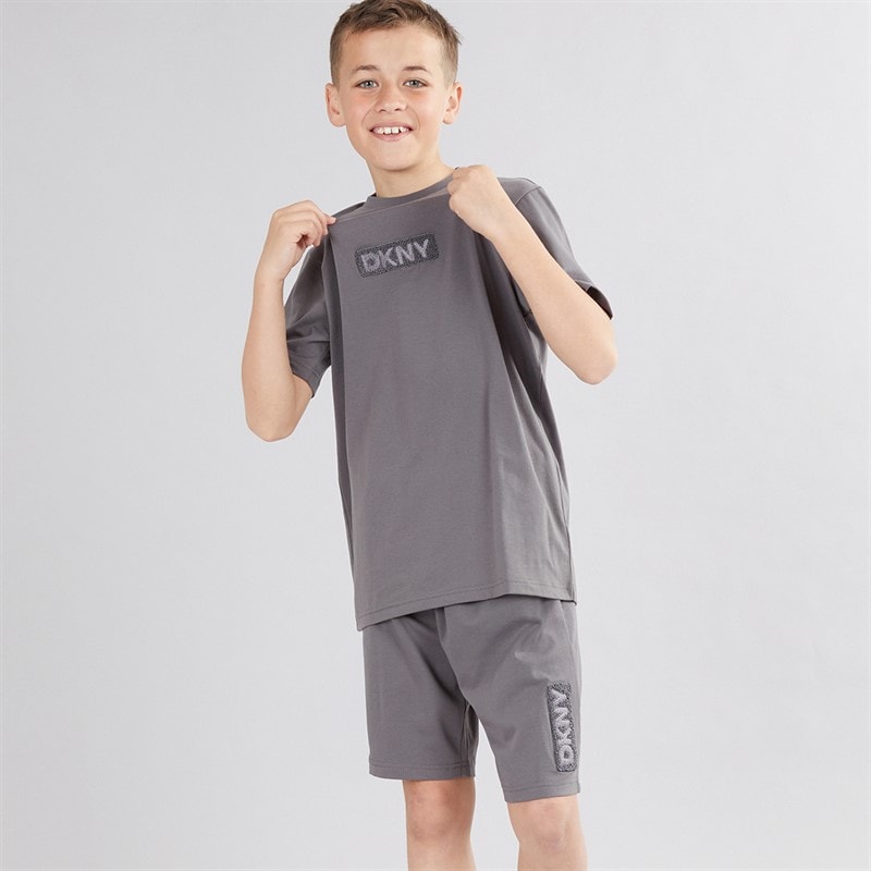 DKNY Boys T-Shirt And Shorts Set Grey